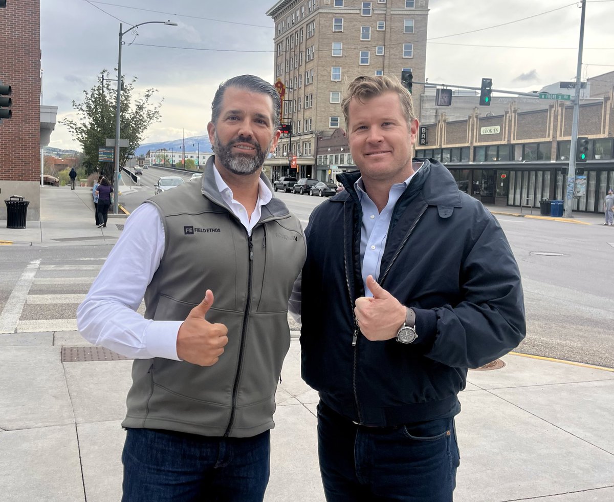 MONTANA STANDS WITH TRUMP!

@DonaldJTrumpJr and I will never surrender to the radical leftists destroying our country. 

We will ALWAYS fight for Montanans and put America First!

And we will MAKE AMERICA GREAT AGAIN! #SaveAmerica #RetireTester