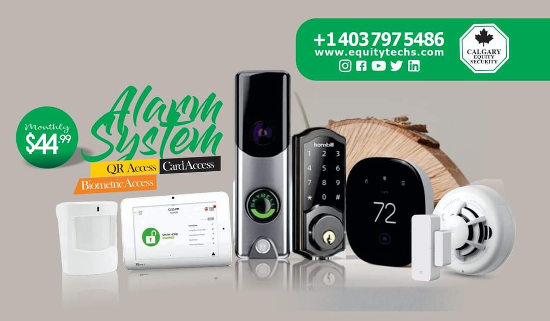 Total Home Protection: Alarm System and Smart Security 

STARTING FROM $44.95 MONTHLY, GET Home Automation options like Doorbell camera, Doorlock, Motion & Smoke sensors, Thermostat & more.

Text us at: 403-797-5486 for more information