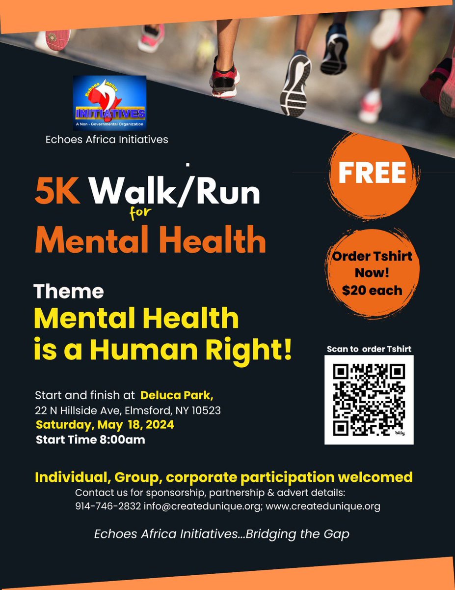 What are you doing to stem the rise in mental health cases? Join us! #MentalHealthAwareness #mentalhealth #Newyorkmarathon #roadrunners