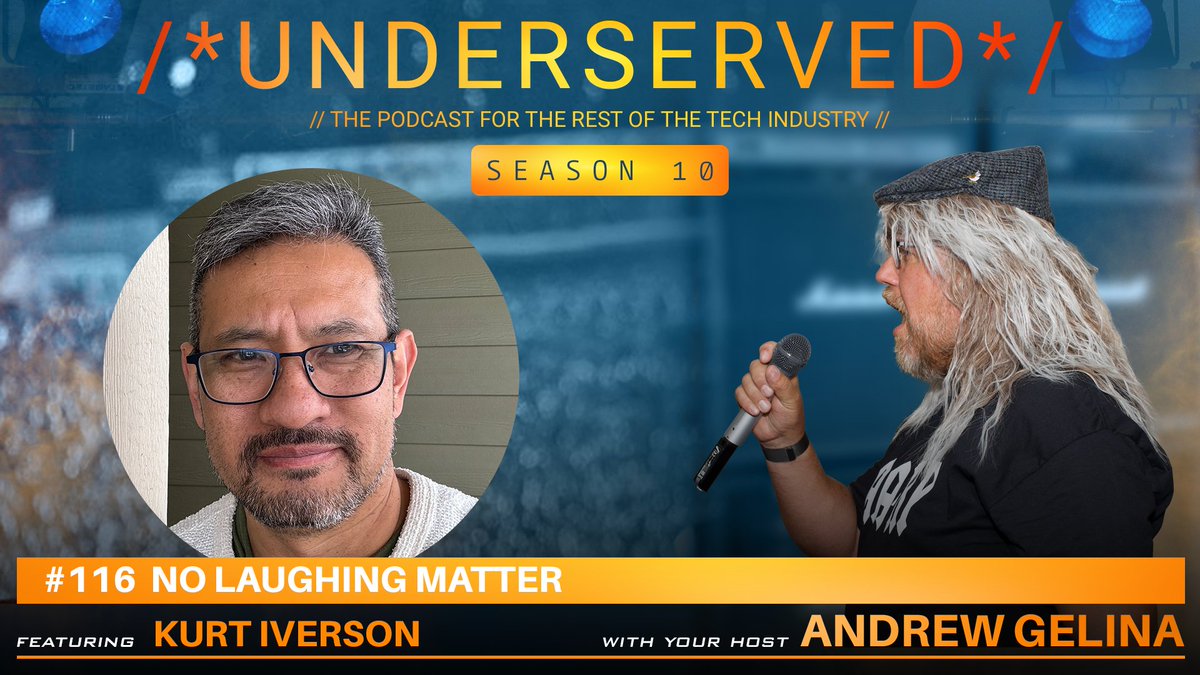 Season 10 out now! Kurt Iverson is featured in Episode #116 of Underserved. Listen right now at sites.libsyn.com/199025/ep-116-…  - no podcast client needed! Also available on Apple Podcasts, Google Play, and Spotify!