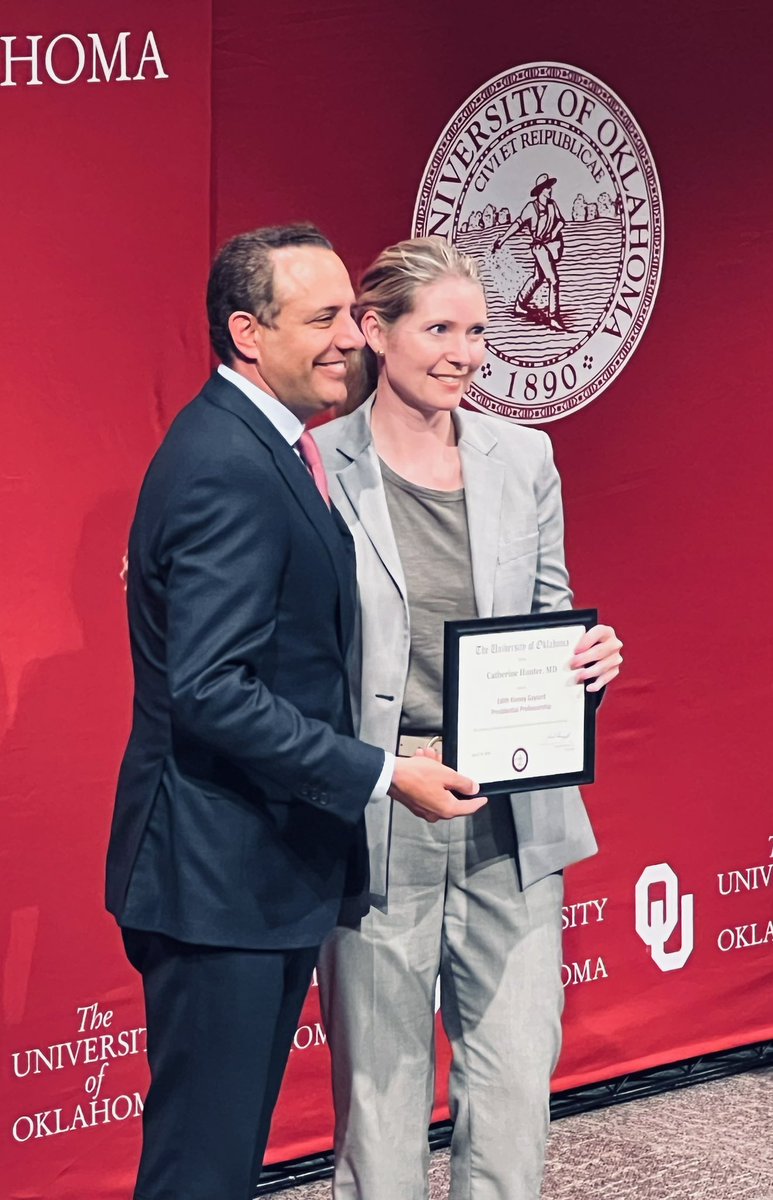 Proud of Cathie Hunter, Division Chief of Pediatric Surgery, for winning a Presidential Professor Award!! Pure dead brilliant work. @OUHealth @OU_President @OUPedSurg
