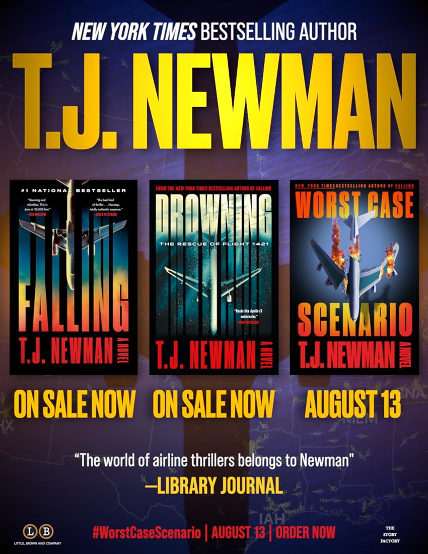 So many of my followers loved #Falling by @T_J_Newman and many of you loved #DrowningTheRescueOfFlight1421 even more. T.J. Newman is set to release her 3rd novel. It's called #WorstCaseScenario and it's out August 13 and you can order it today here: bit.ly/4aTQFCi