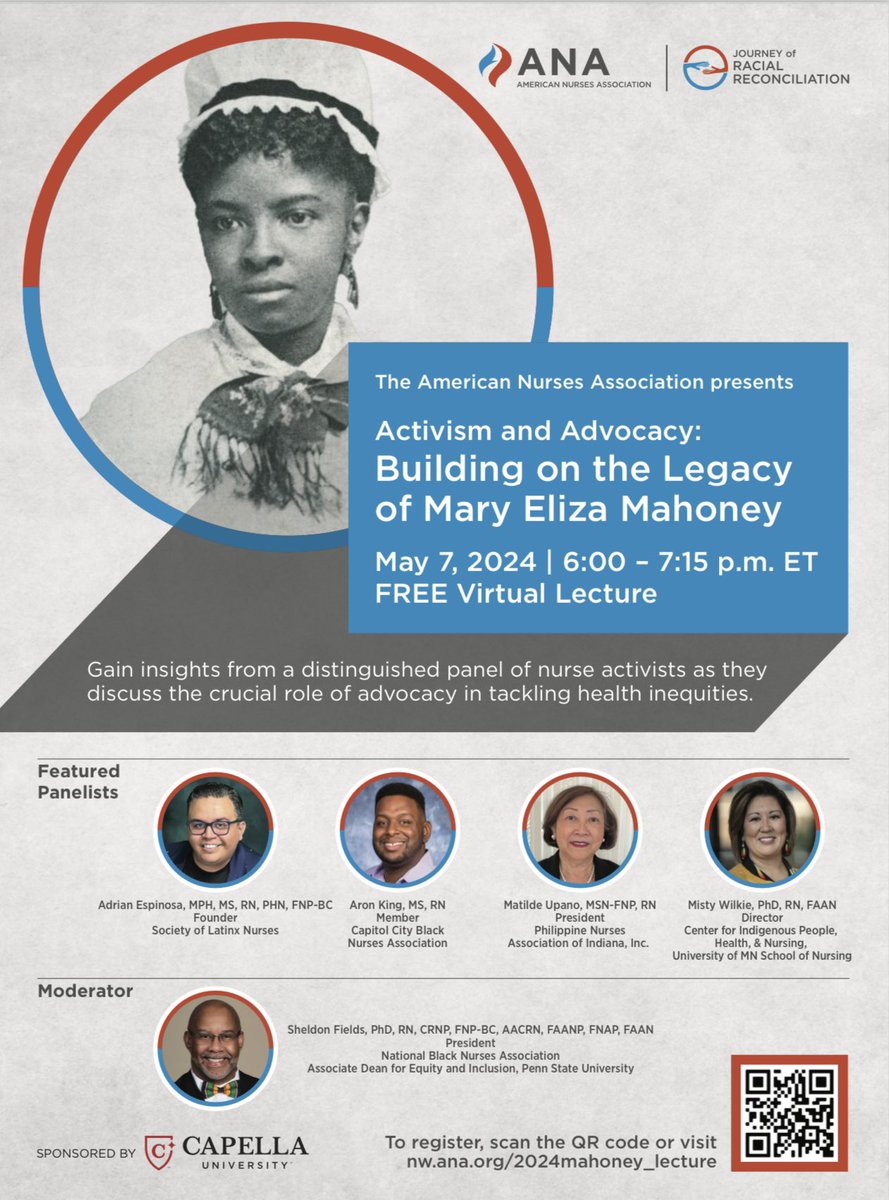 Feeling truly honored & humbled to be able to share my grain of sand during this Activism & Advocacy chat in honor of Mary Eliza Mahoney! Thank you @ANANursingWorld for inviting me to the table! I’m also thankful for the support of my village via @SolNurses. 🙏🏽🩺 REGISTER today