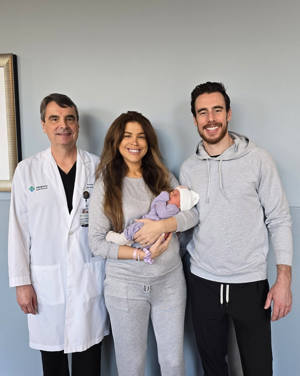 BABY PENGUIN: 🐧 Congratulations to Melissa and Reilly Smith on the birth of your healthy baby girl! Our very own Dr. Cypher recently delivered Navy Smith at AHN Wexford. 💚
