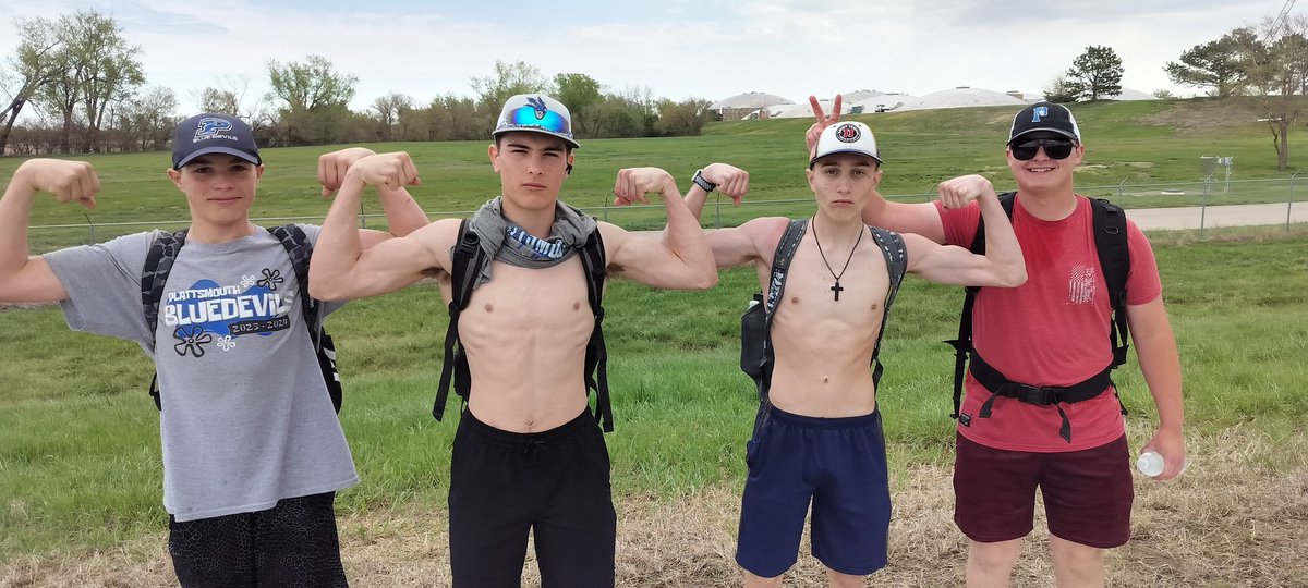 Last Saturday, 22 of our cadets completed a 14 mile hike to remember the Bataan Death March. 
In addition, they packed over 300 lbs of non-perishable food during the hike that will be donated to help families who were affected by Friday's tornados.