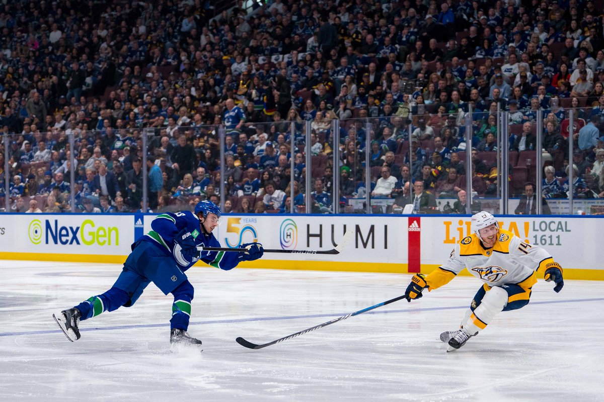 The Canucks have 71 shots on goal through four playoff games. There are 8 instances in our database of a team taking at least 71 shots in ONE playoff game.