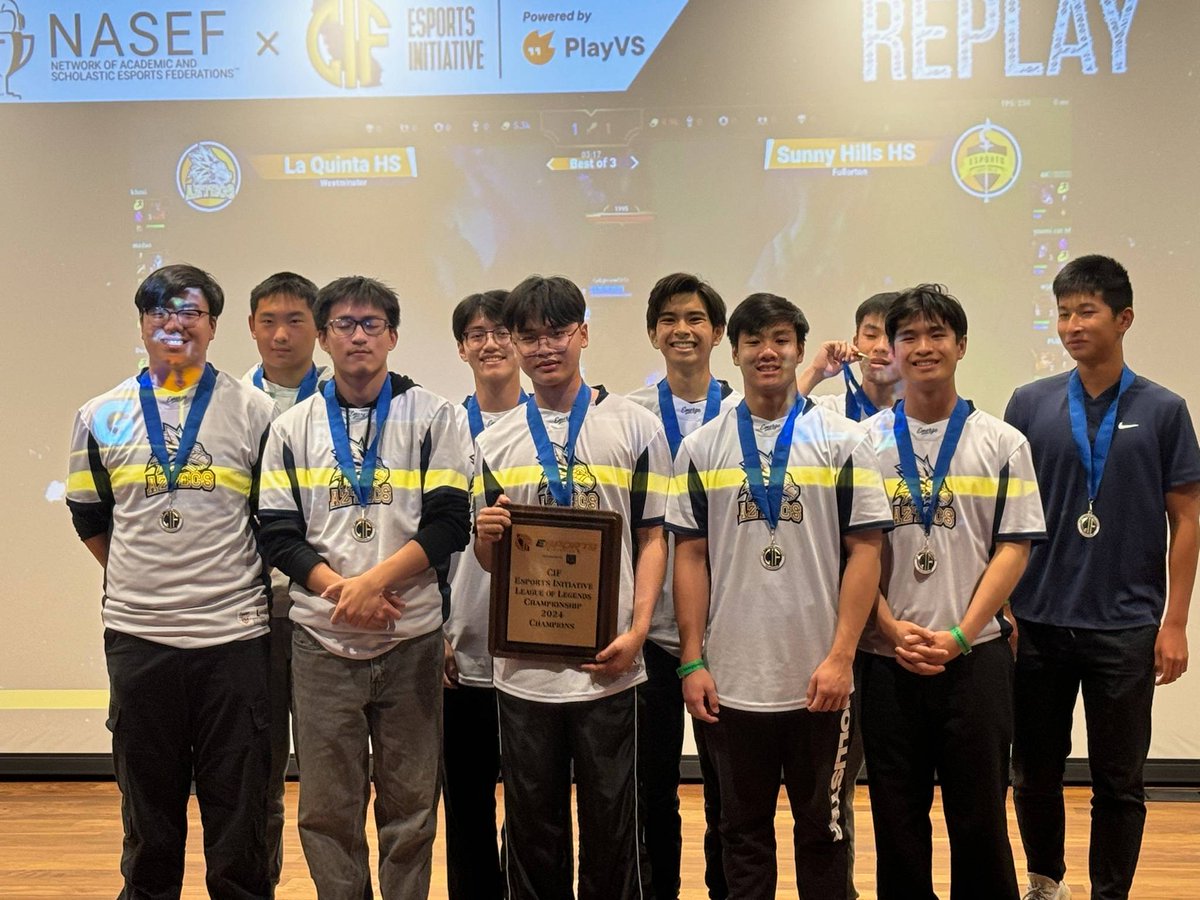 🏆🏅Congratulations to the 2024 CIF Esports Initiative League of Legends Champions - La Quinta HS (Westminster)!