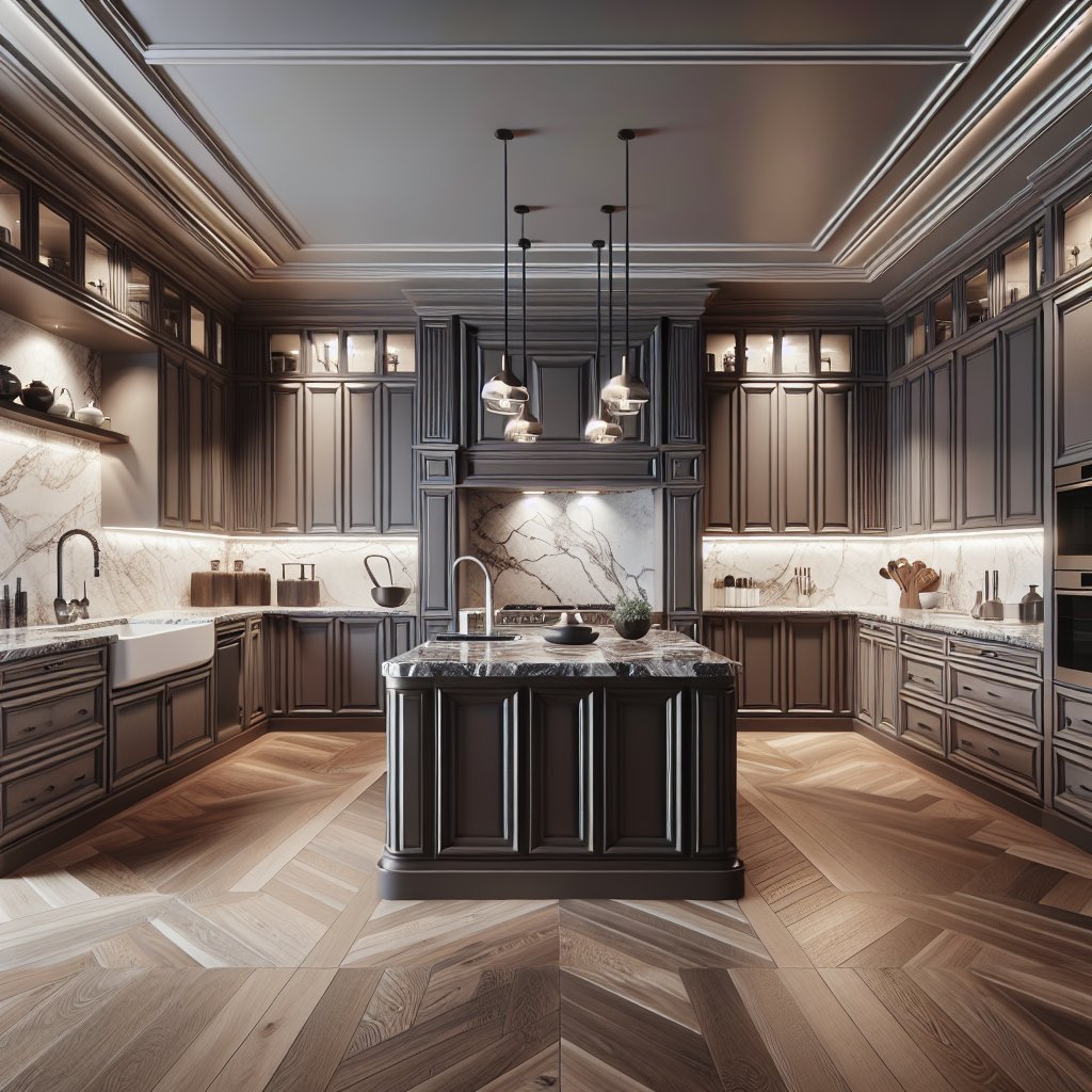 Explore elegance with our Raised Panel Kitchen Cabinets. Turn your kitchen into a classic beauty, embodying luxury in detail. #CabinetCraftsmanship #LuxuryLiving 🏡🌟