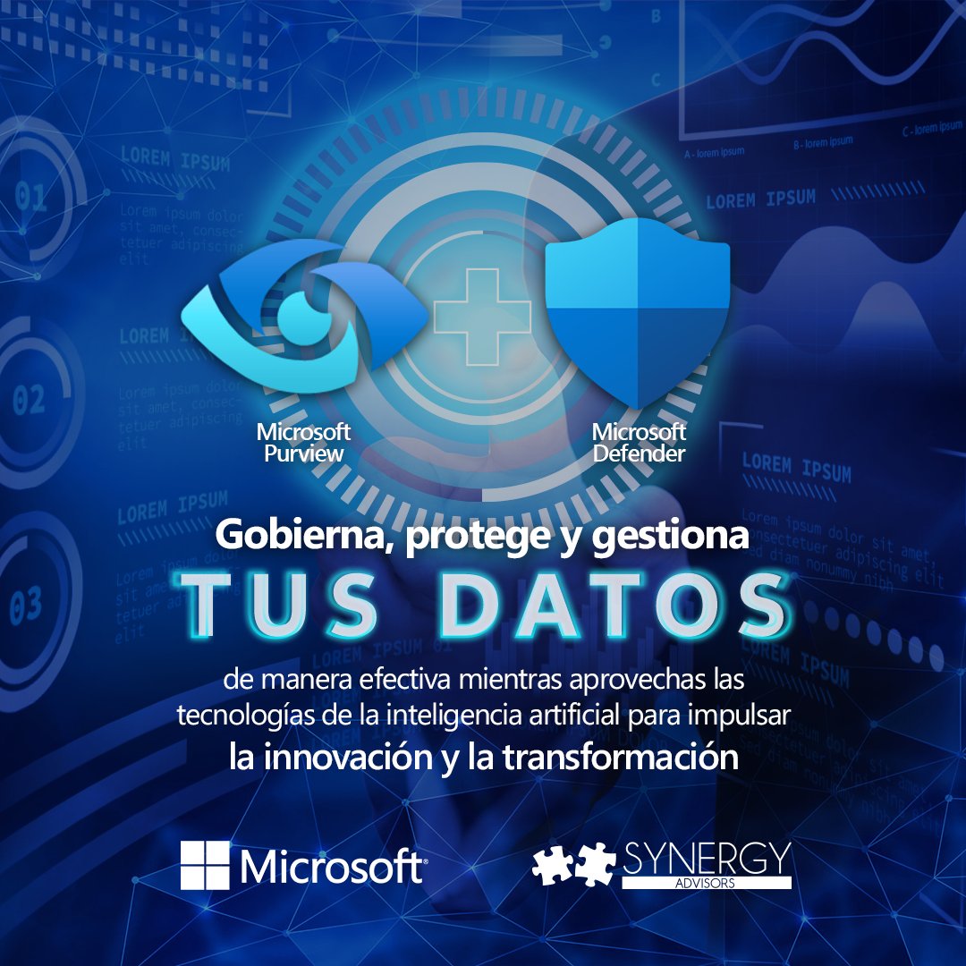 ¡Microsoft lidera la revolución de la IA con Purview y Defender! 🔒 Ingresa a Microsoft Purview: la solución definitiva para gobernar y proteger tus datos. ¡Descubre más! 🌟 hubs.li/Q02vskc60