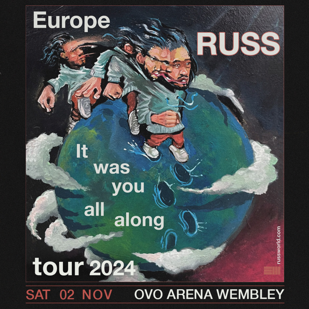 🆕 Multi-platinum rapper @russdiemon brings his highly anticipated 'it was you all along tour' to @OVOArena Wembley. #OVOLive presale from 10AM Thursday 2 May. 🎟️ Tickets from 10AM Friday 3 May.