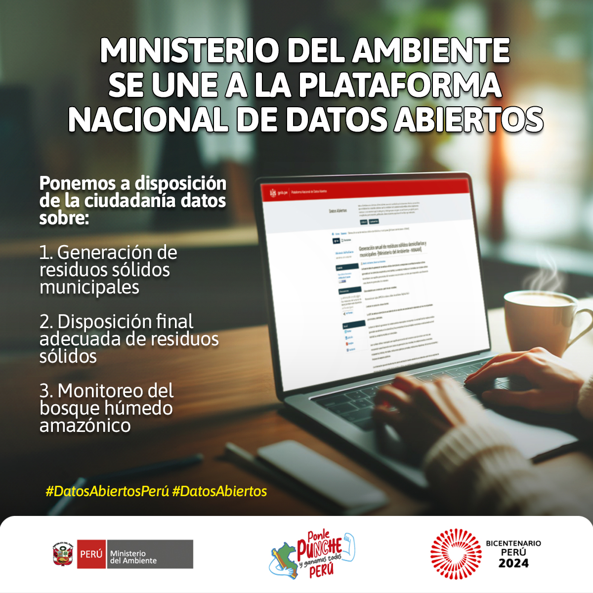 📢 #DatosAbiertosPerú | #DatosAbiertos | El Ministerio del Ambiente invita a todos los interesados a explorar estos conjuntos de datos en la Plataforma Nacional de Datos Abiertos y a utilizarlos para la toma de decisiones informadas.
📲 Más información ➡️ datosabiertos.gob.pe/group/minister…