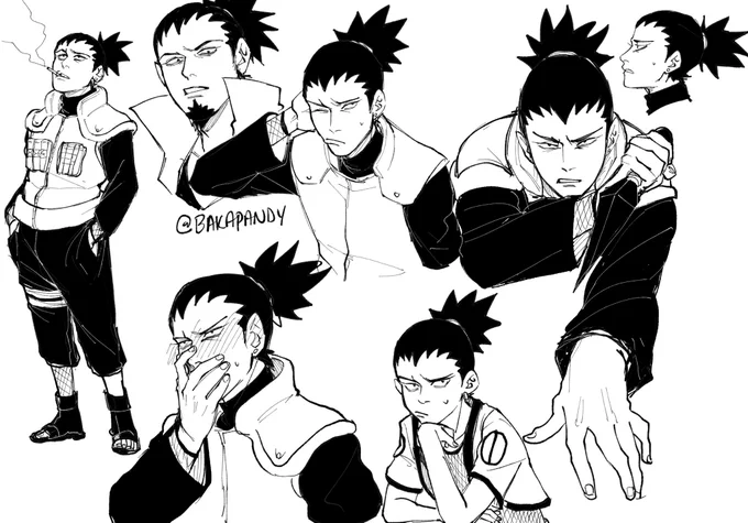 Rises from the dead with some shika doodles 