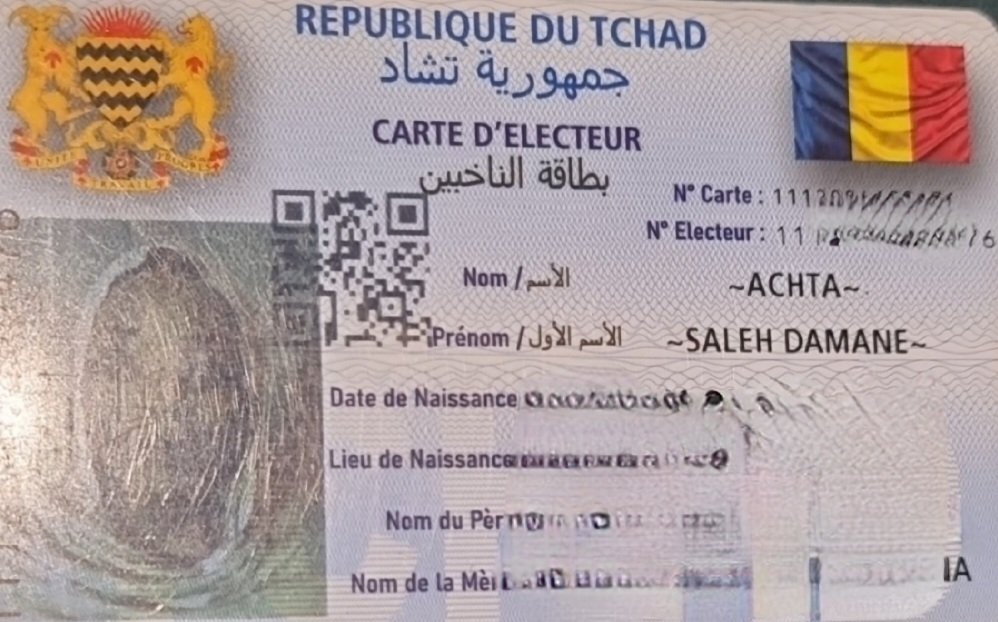 J'ai ma carte d'électeur! Pour la Paix, je m'engage et je vote pour <a href="/GmahamatIdi/">Rob Kapito</a> #présidentielle2024 #HadjerLamisVoteMIDI  #Tchad