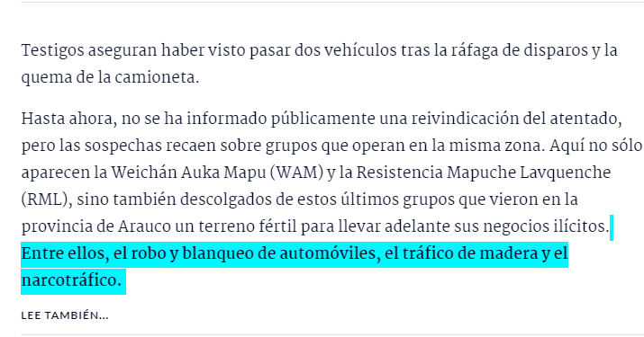 Si la investigación e información que proporciona @biobio termina siendo real y los responsables son de Weichan Auka Mapu o Resistencia Mapuche Lafkenche, EL ESTADO DE SITIO EN LA MACROZONA SUR SE HACE INDISPENSABLE. A cazarlos como si fueran patos. Deben ser usados de ejemplo.