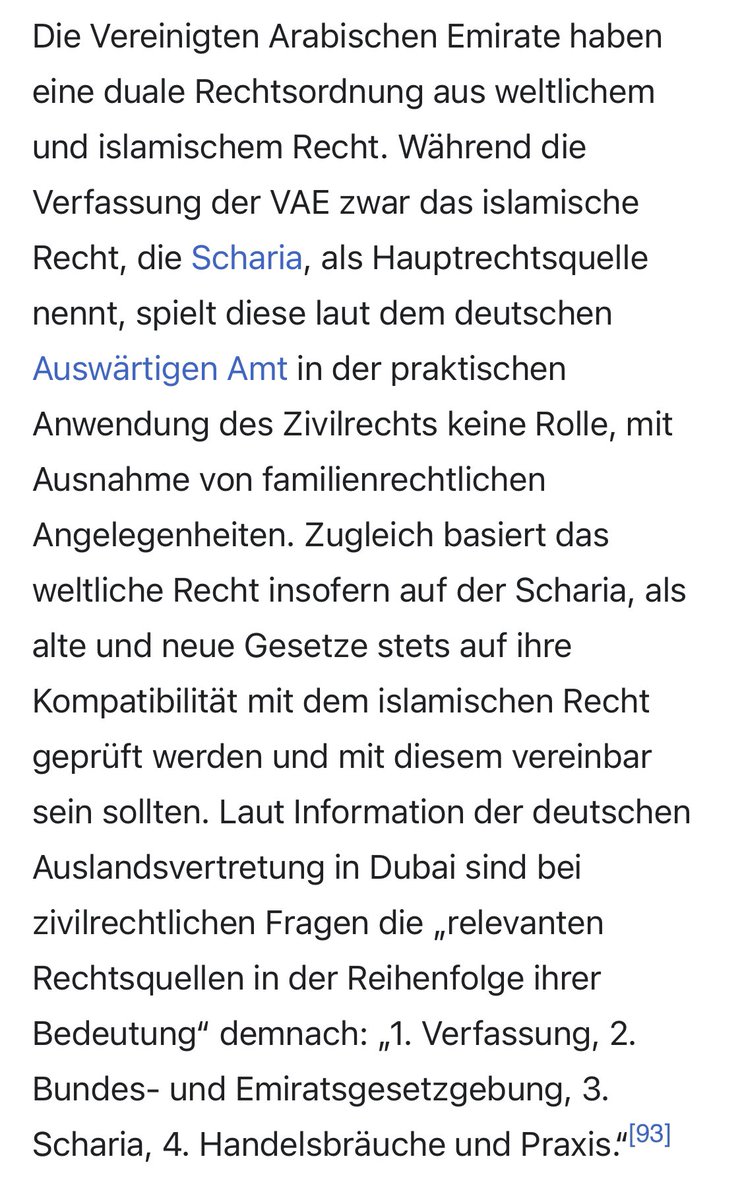 VAE, die selbst das islamische Recht verankert haben und Islamistische Milizen fördern als Kronzeuge für Linken-Bashing. Warum nicht..der Feind meines Feindes..