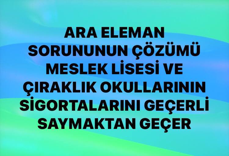 Çıraklık Staj Ssk başlangıcı olsun : . ÇırakStajyer Tek Ses Tek Yürek : #ÇırakStajyerÖzgürÖzelleMitingeHazır