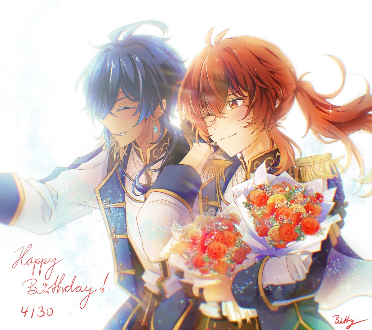 Happy Birthday, Diluc! ❤️

(featuring an Enstars AU with Knights uniforms)

#ディルック生誕祭2024 #ディルック誕生祭2024 #kaeluc #KaelucCrossoverFest