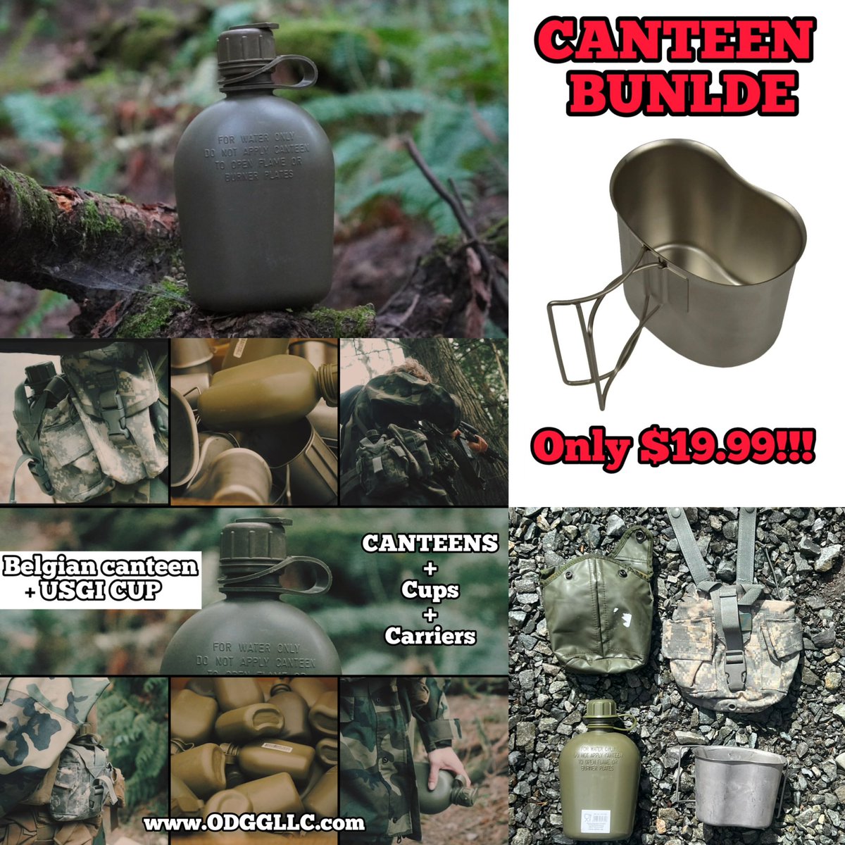 Canteen + x2 carriers + stainless steel cup bundle!!!!

Only $19.99

BELGIAN (new) canteens & carrier + USGI carrier and Stainless cup (used)
