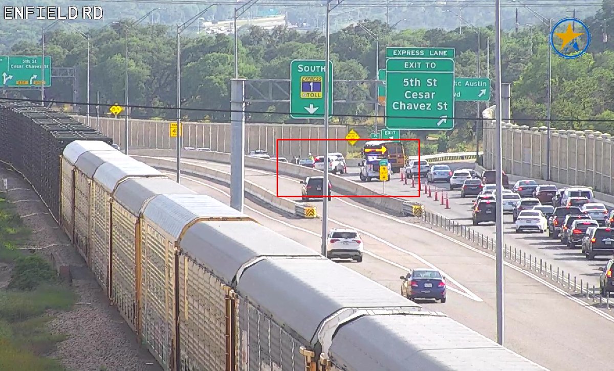 Crash N MoPac Expy SB after Enfield Rd 2 Left lanes blocked. #ATXtraffic