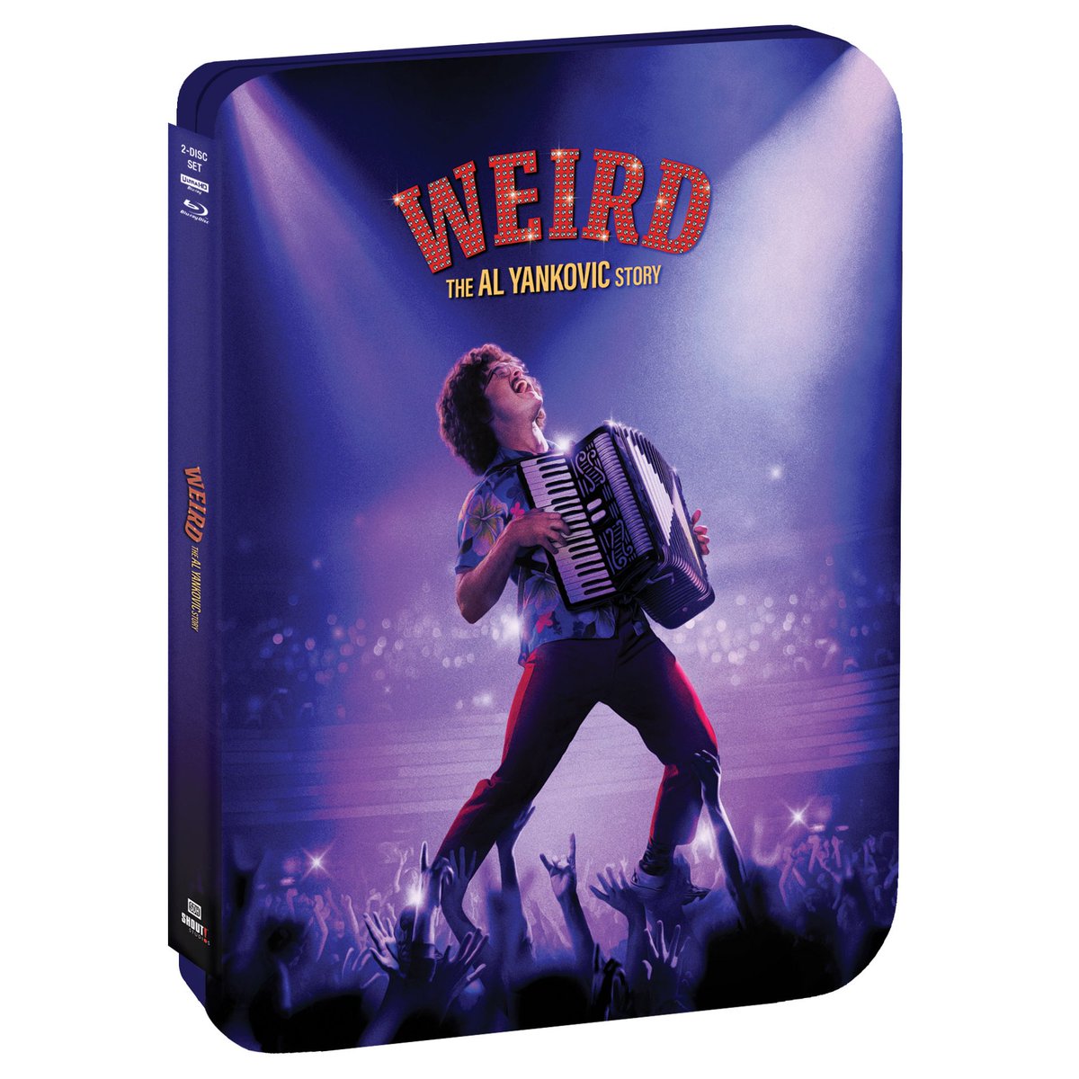The world belongs to the weird. WEIRD: THE AL YANKOVIC STORY Limited Edition SteelBook comes to our store July 2. Pre-order: shoutfactory.com/products/weird…