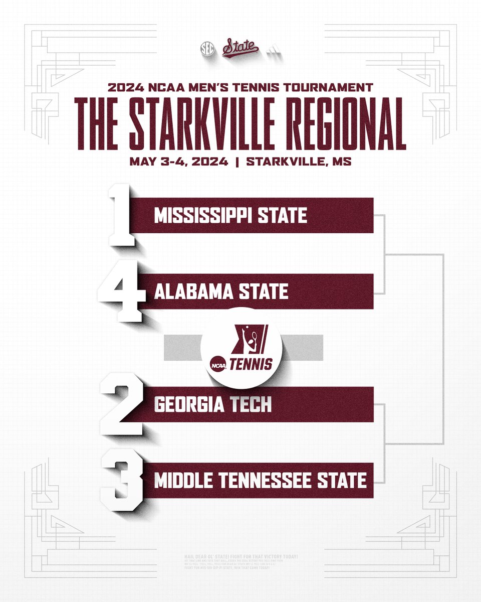 We'll host Alabama State in the first round on Friday at 1 pm. #HailState🐶