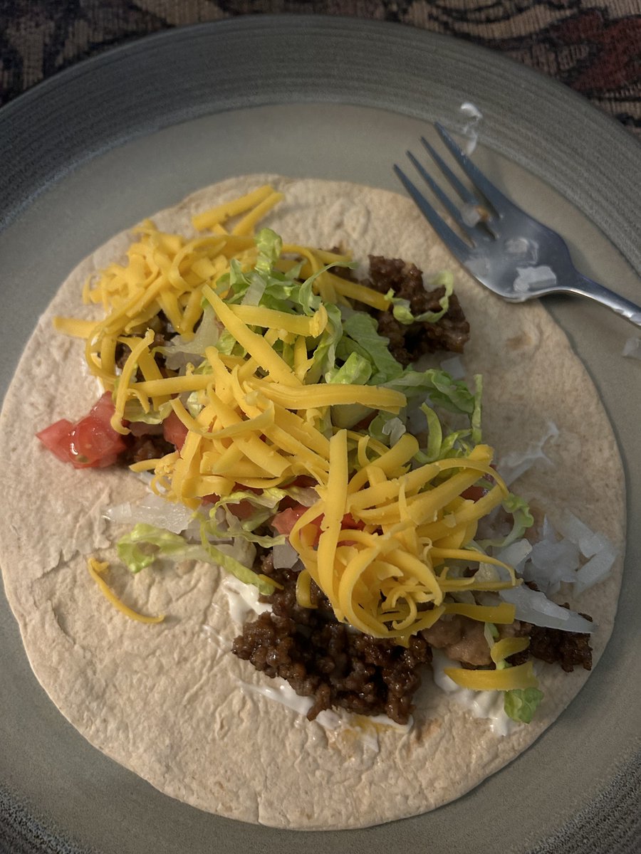 Super low carb taco for dinner.