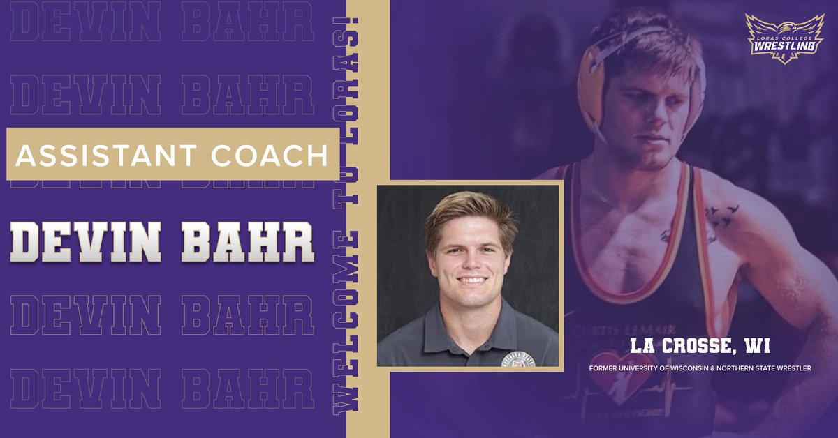 Excited to announce our newest addition to the family! Devin Bahr is our new head assistant wrestling coach! He comes from a very successful collegiate career at University of Wisconsin and Northern State University. We are excited to have him on board for our wrestling program!