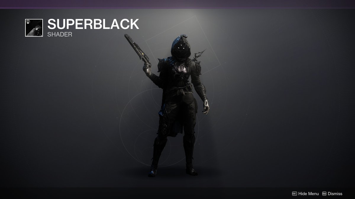 SUPERBLACK is back 🔥

To celebrate, I'm giving away 5 DRACONIS TETRACHROMA EMBLEMS!

How to Enter:
👍 Like
♻️ Repost
🚶 Follow
📷 Reply with a screenshot of your new drip using SUPERBLACK

Winners pulled May 24th. Fashion is the true end game.

#BungieCreator
#DestinySuperblack
