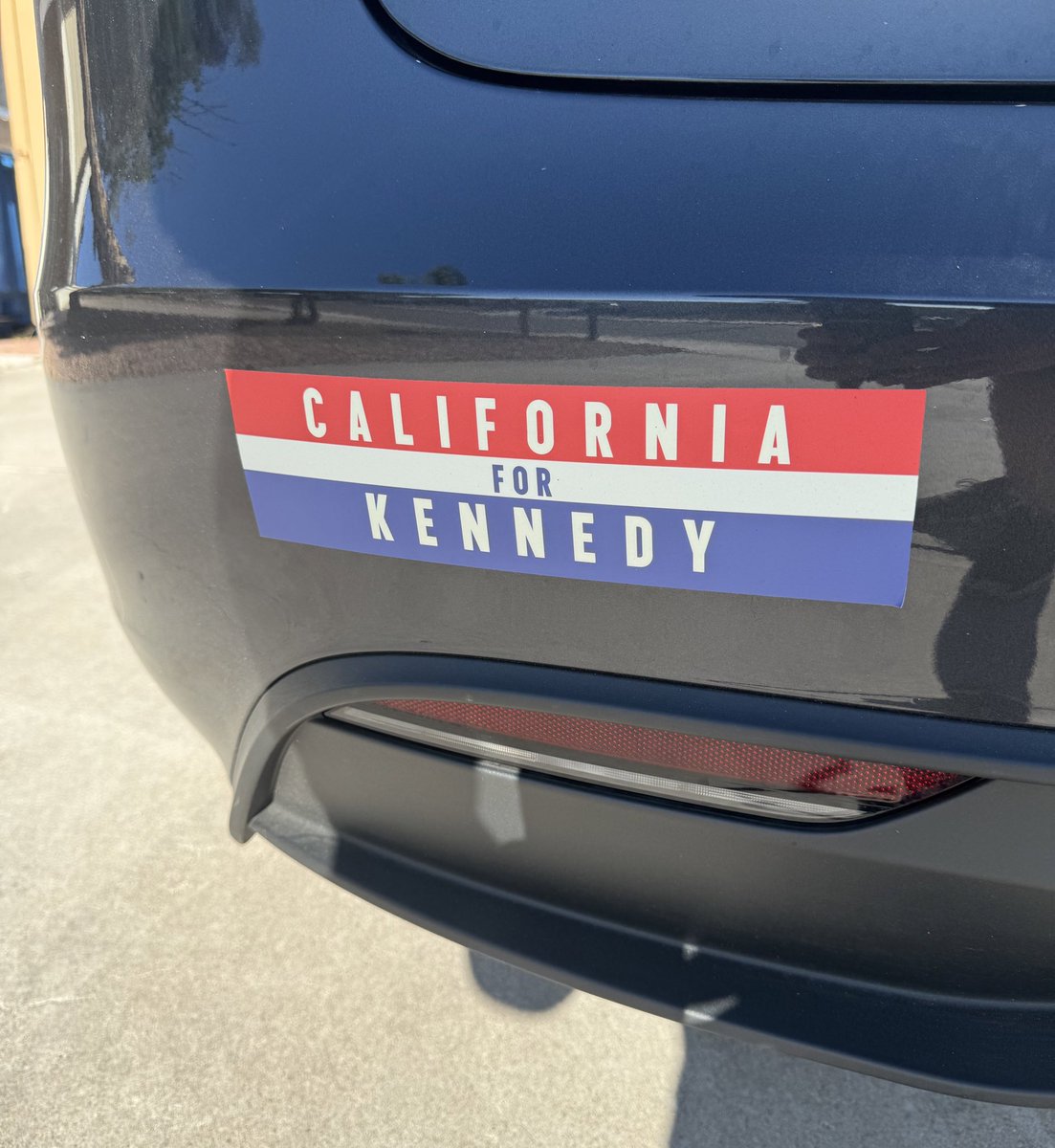 Driving around with this bumper sticker feeling especially proud today! Kennedy is officially on the California ballot 🌴👏🏼