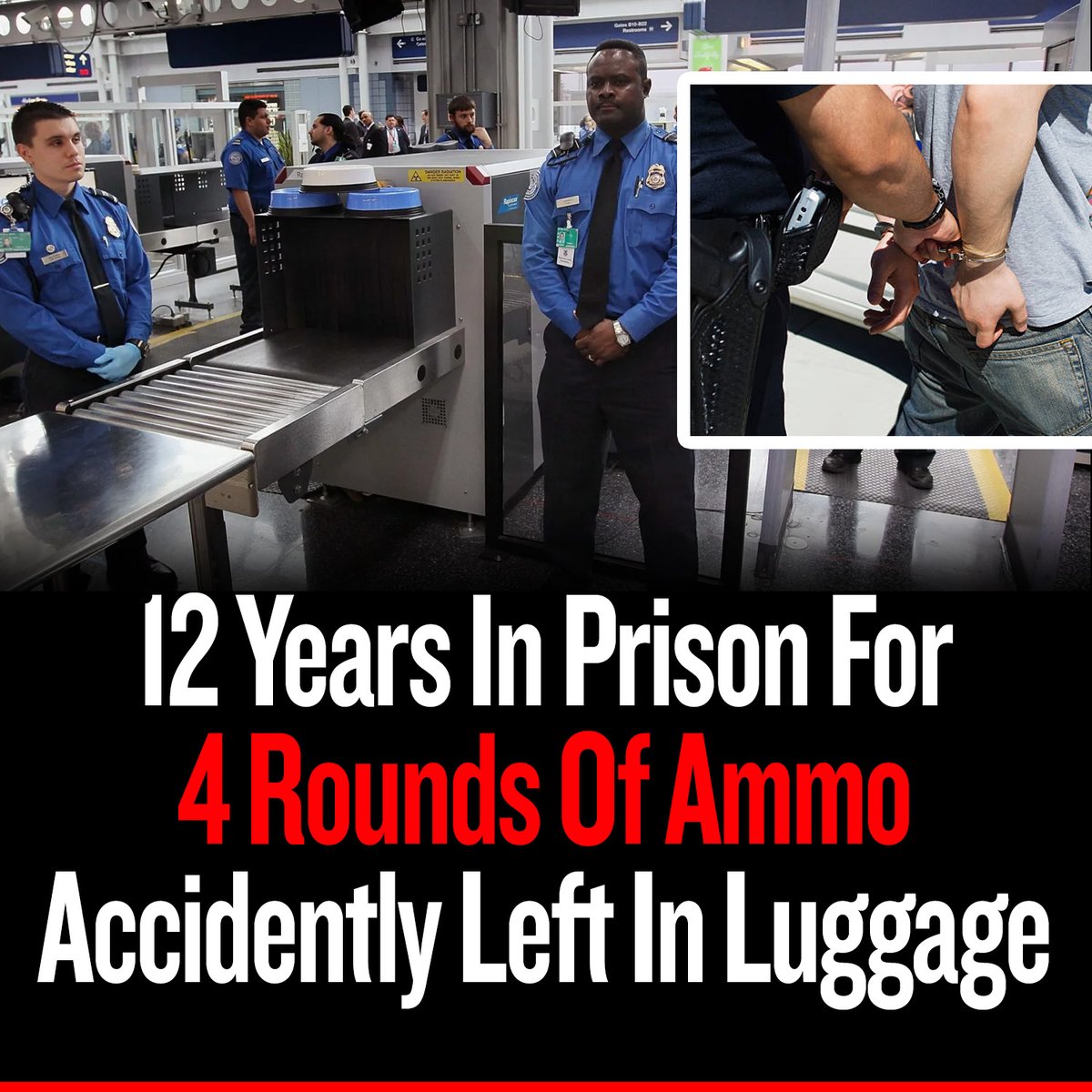 🎬: youtu.be/TTszRde_nbs Ironically, this has happened to me before. I was leaving Vegas, and TSA found a couple bullets in my carry-on bag. The agents took the bullets and told me to be on my way. This happened in America, where the people have the Second Amendment, and…