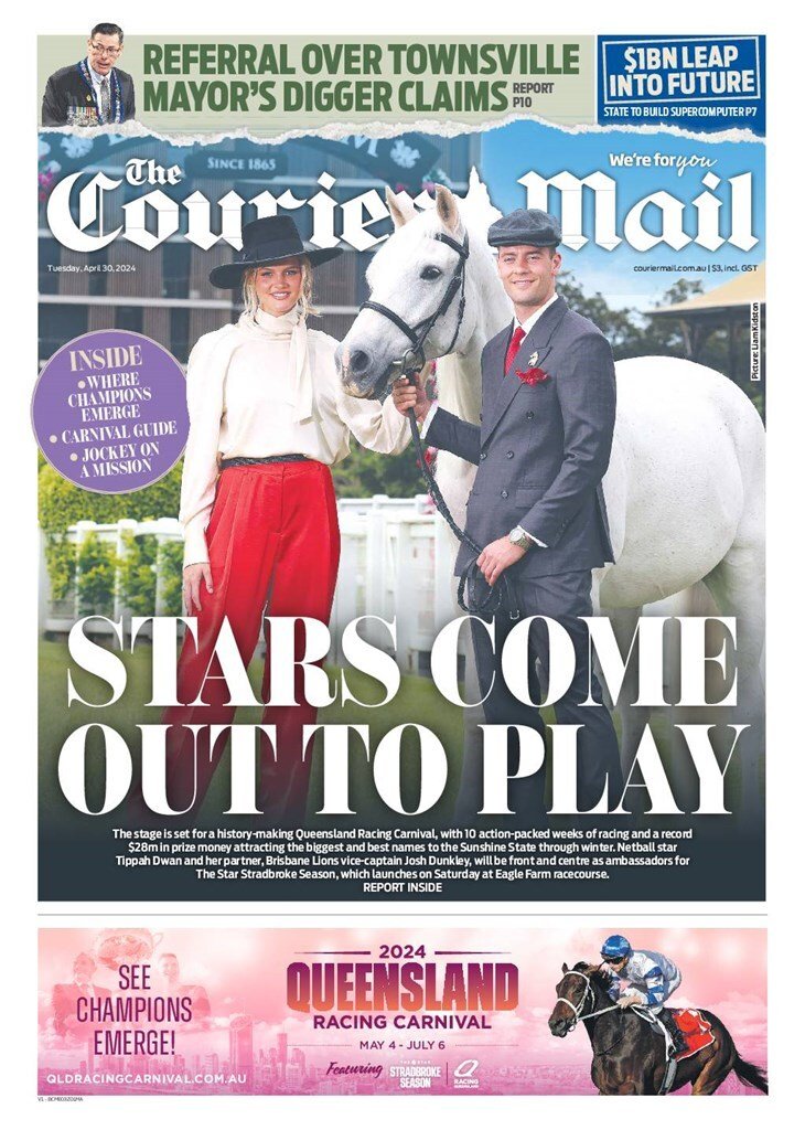 🇦🇺 Stars Come Out To Play ▫The stage is set for a history-making Queensland Racing Carnival #frontpagestoday #Australia @couriermail 🇦🇺