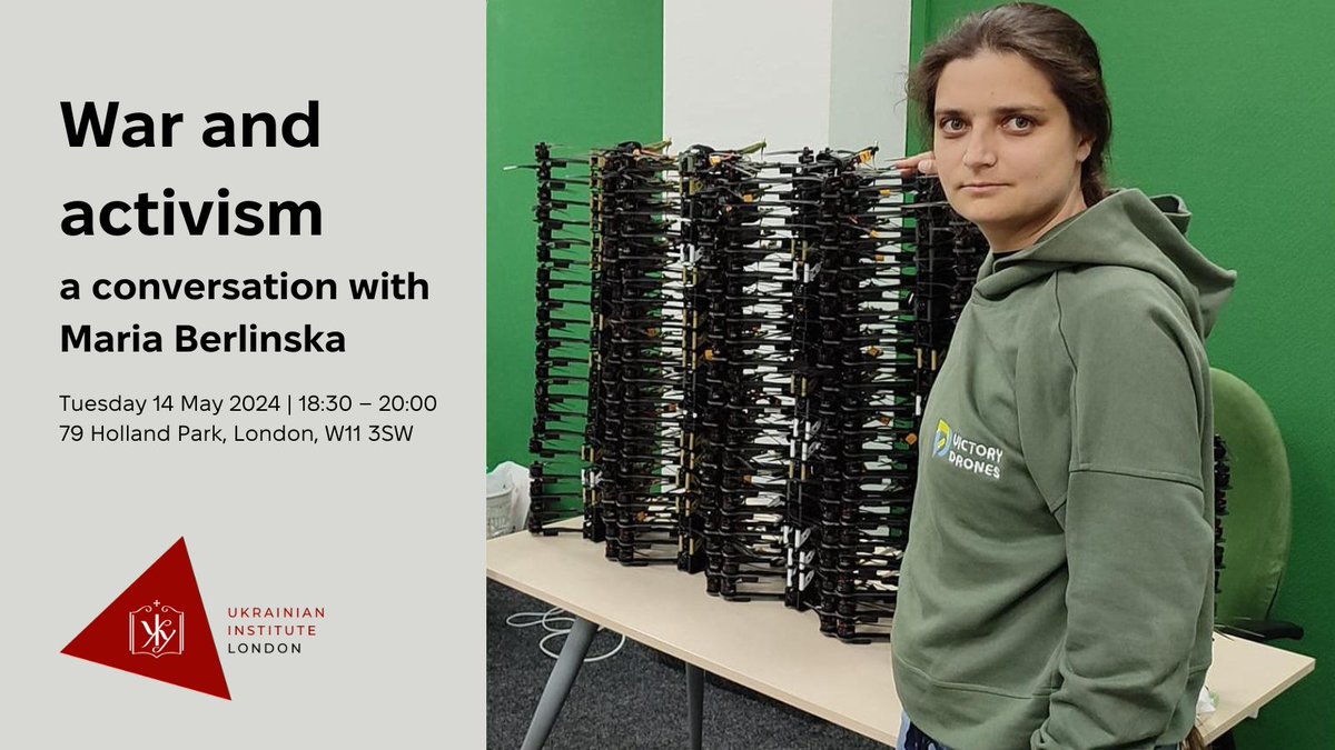 📢 NEW EVENT: Join us for a discussion with @BerlinskaUA, a veteran of the Russo-Ukrainian war, co-founder of the Women's Veteran Movement, and the leader of @VictoryDrones. 📅 14 May | 18:30 🎟️Book your tickets: app.tickettailor.com/events/ukraini…