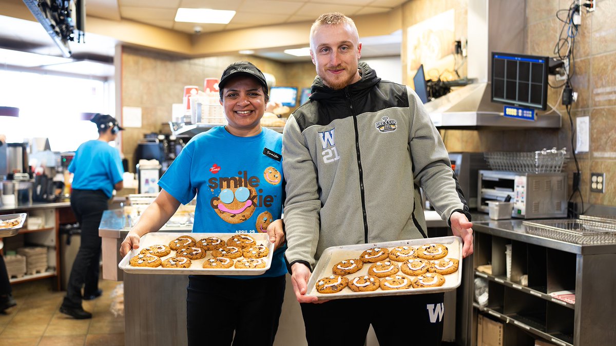nick brought the smiles for smile cookie week 😄 

visit @TimHortons this week and grab a smile cookie! 100% of the proceeds go to local charities and community groups!

#ForTheW