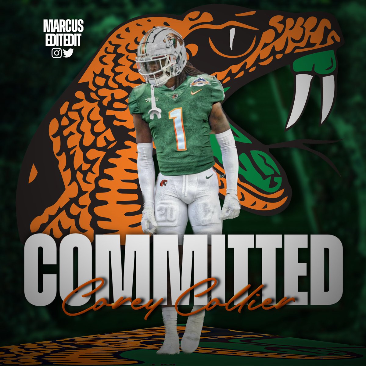 different route, same goal. 🐍@FAMU_FB @CoachColzie @CoachPope_