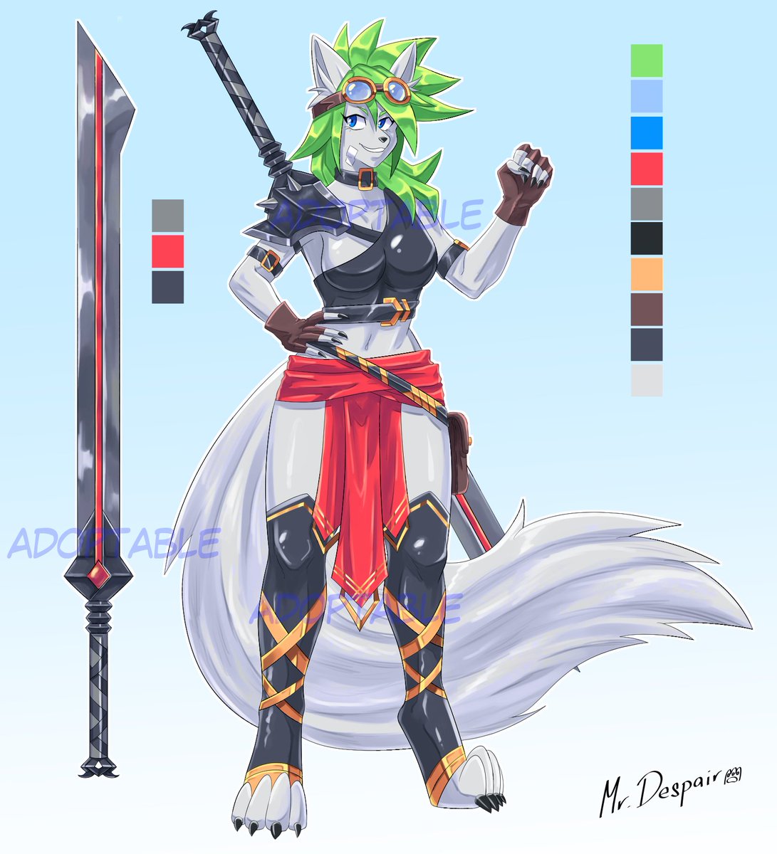 SWORDWOMAN ADOPT
Link in comments

#adopt #adopts #adoptable #auction #openauction #openadoptable #originalcharacter #adoptableauction #ocadoptable #cute #anthro #adoptables #wolf #fox #female #forsale #paypal #oc #wolfadoptable #furry #characterforsale #fantasy #warrior #sword