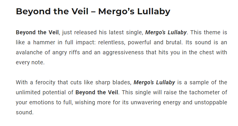 @ZoneNights with a super cool review of Mergo's Lullaby. Check it out zonenights.com/2024/04/escuch… 

#deathmetal #HeavyMetal #deathcore #blackmetal #horror #bloodborne