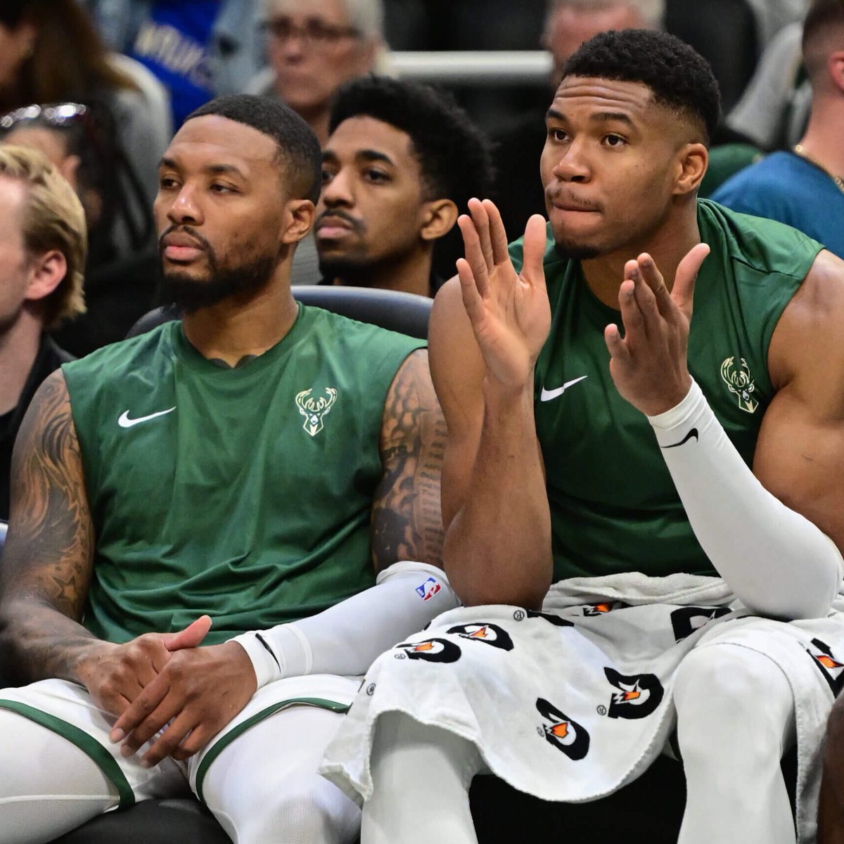 BREAKING: Giannis and Damian Lillard are doubtful for the Bucks potential elimination Game 5 vs. the Pacers, per @eric_nehm.