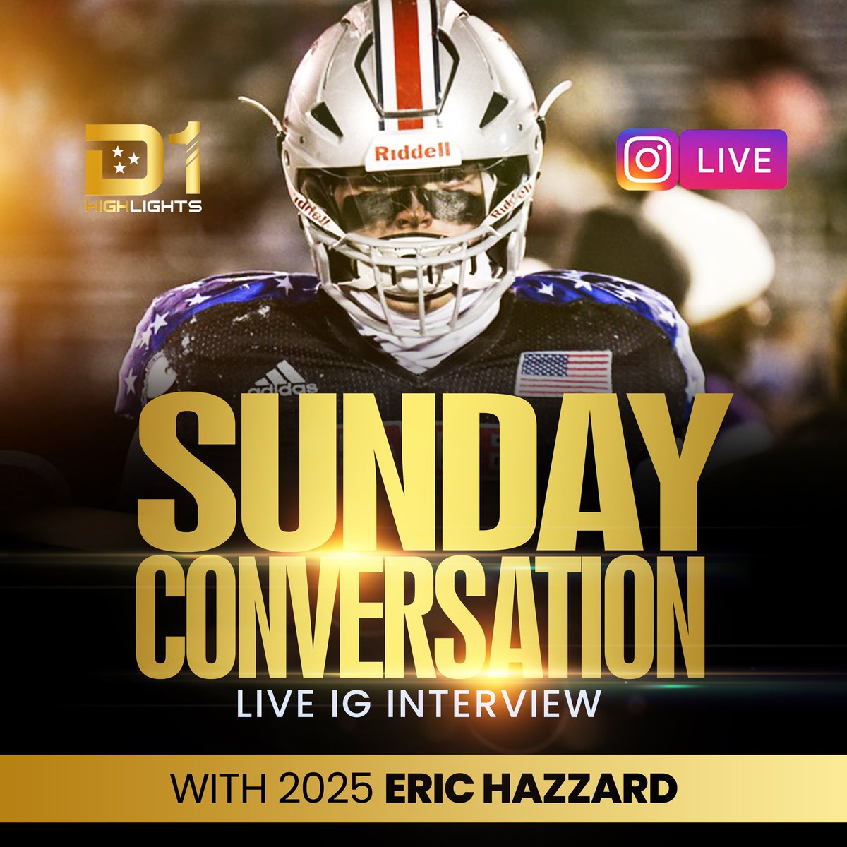 Starting the month of May off with a bang. This Sunday we will be catching up with 5A #MrFootball @EricHazzard40 on our IG Live. 8pm