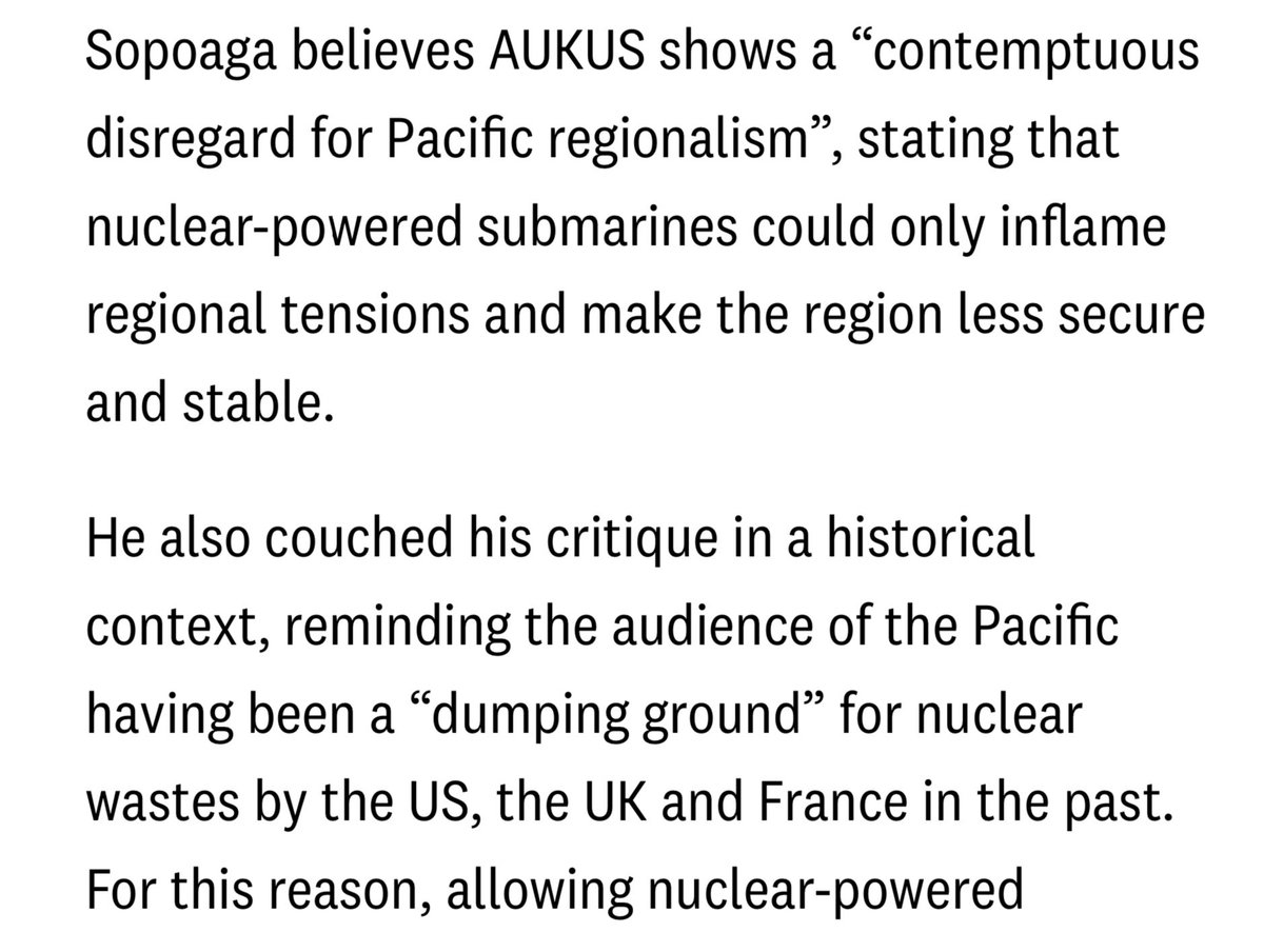 Pacific elder excoriates Australia on #AUKUS panel with Bob Carr
'In all my years of politics I have never seen anything so brazen and disrespectful.' Tuvalu former PM
1 of 3