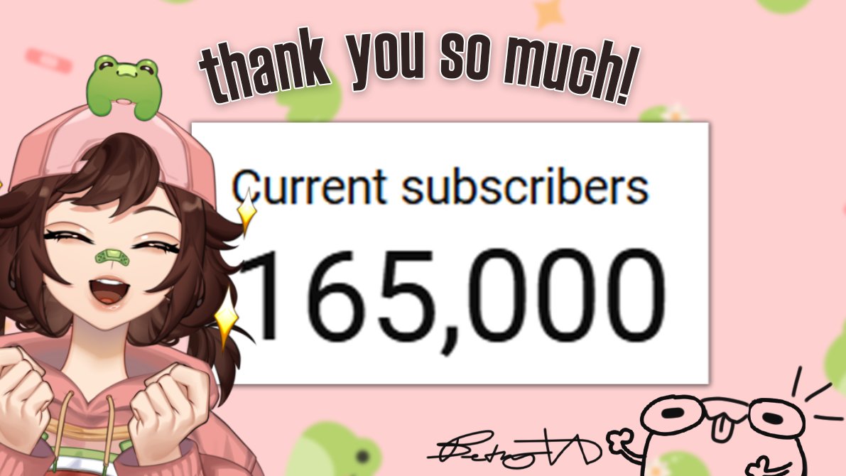 Thank you SO much for 165,000 on YouTube! Thanks to everyone, I am closing in on 200K! AHHHHH! Still can't believe it! 🩷