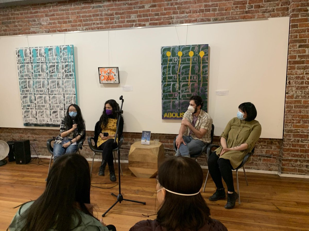 thank you so much folks for coming out to my reading with @iskapunk, @sopenelo, and @DBernierCormier at @MassyArts yesterday! had a wonderful time chatting with my fellow readers about translation, heritage languages, and diaspora literatures