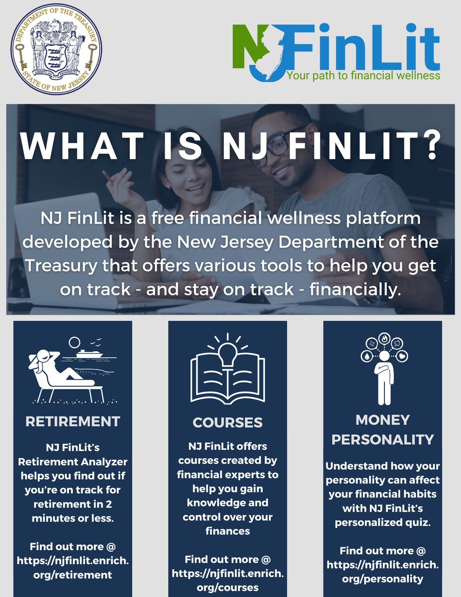 What’s Finlit?- Come build your financial literacy with NJ FinLit. Learn more at njfinlit.enrich.org/#Financiallite… #NewJersey