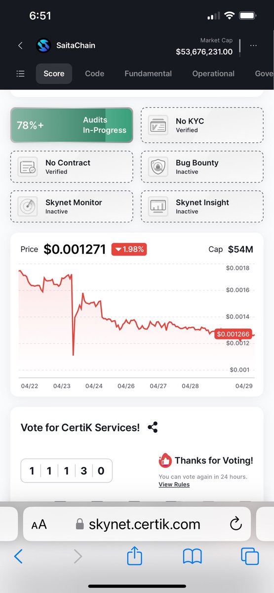 #STC #SaitaChainBlockchain #SaitaChain #SaitaChainCoin #SaitaRealty #SaitaCard Heeeeey #SaitaChainCommunity help yourself VOTE!!!

skynet.certik.com/projects/saita…