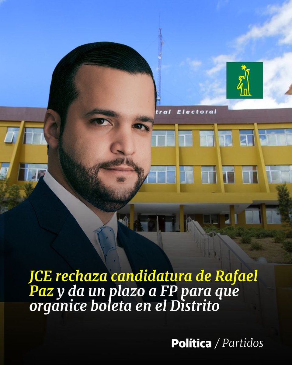 ♟️  |#PartidosDL | El órgano electoral alega que tiene que acoger las sentencias del TSE que ordenan inscribir candidatos escogidos por encuestas de ese partido para la Circunscripción 1 de la capital

🔗ow.ly/tpf250RrmYl

#DiarioLibre #PolíticaDL #Partidos #JCE #RafaelPaz