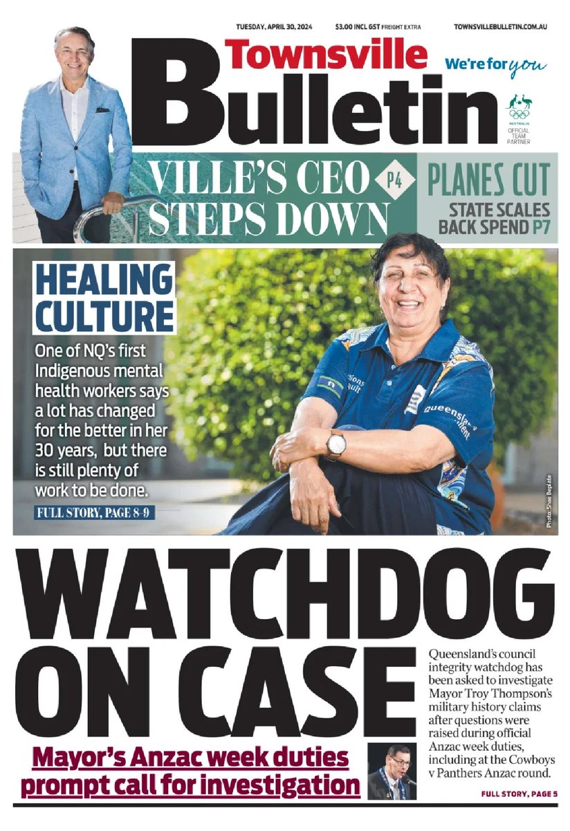 🇦🇺 Watchdog On Case ▫Queensland’s council integrity watchdog has been asked to investigate Townsville Mayor Troy Thompson’s military history after questions were raised during official Anzac week duties #frontpagestoday #Australia @tsv_bulletin 🇦🇺