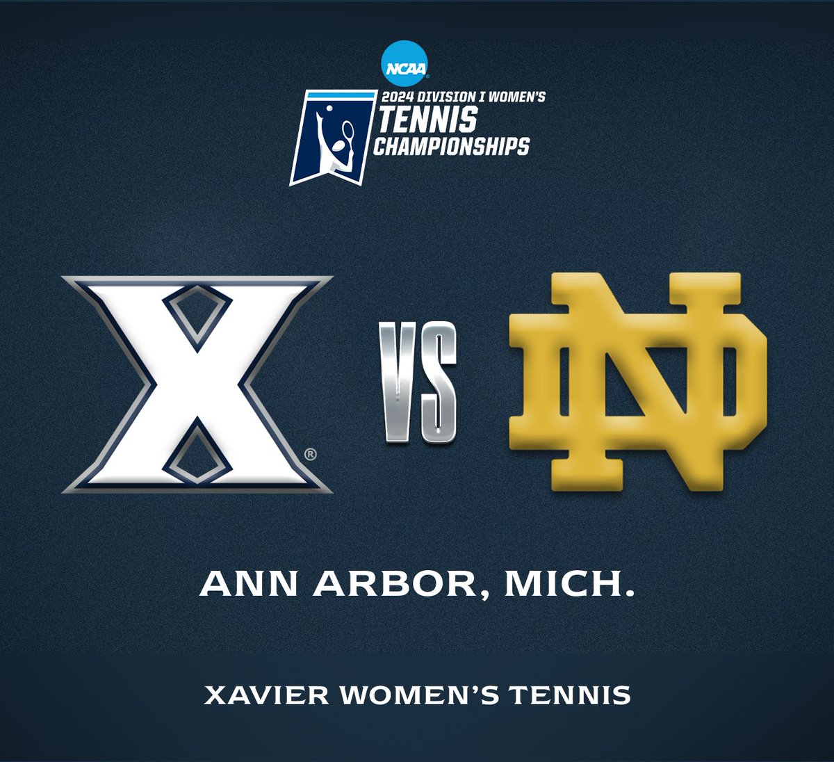 The Musketeers will face Notre Dame in the first round of the NCAA Championships in Ann Arbor, Mich., hosted by No. 3 national seed Michigan!
