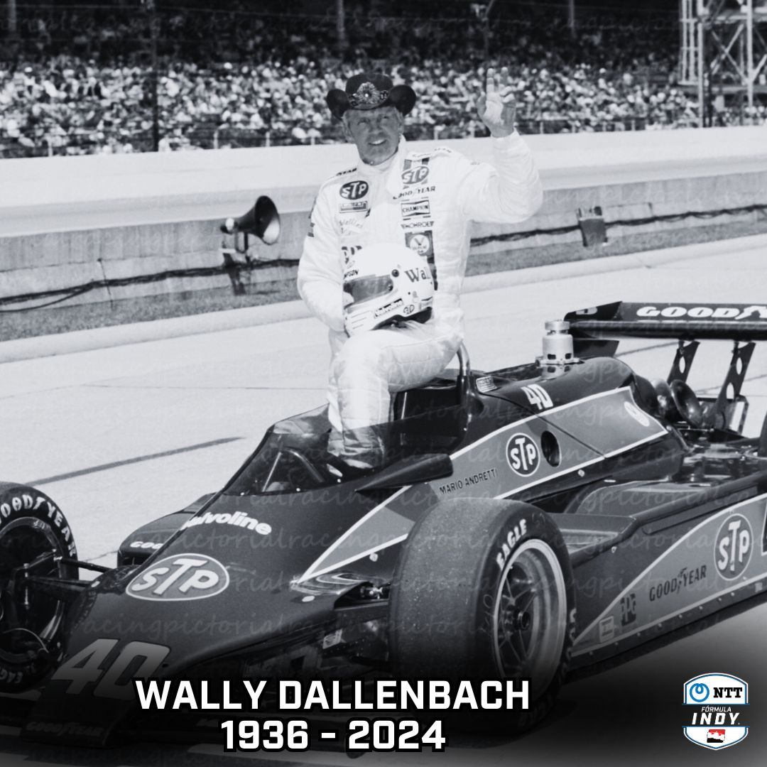 A Indy lamenta a perda de Wally Dallenbach, que faleceu nesta segunda-feira (29) aos 87 anos. Como piloto, foram 180 largadas e cinco vitórias. Também foi chefe dos comissários da Indy por mais de 20 anos. Nossos sentimentos a todos os familiares.