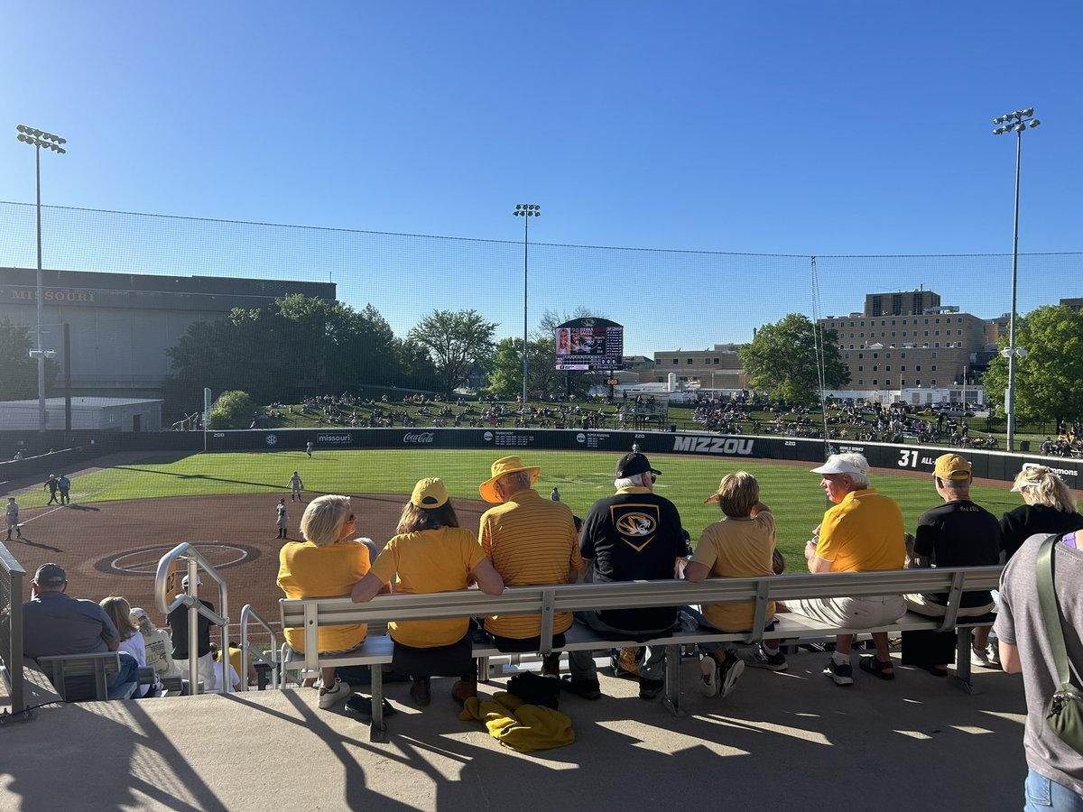 Boys & I made it out for @MizzouSoftball on a Monday night. Great weather for a game! #MIZ #OwnIt