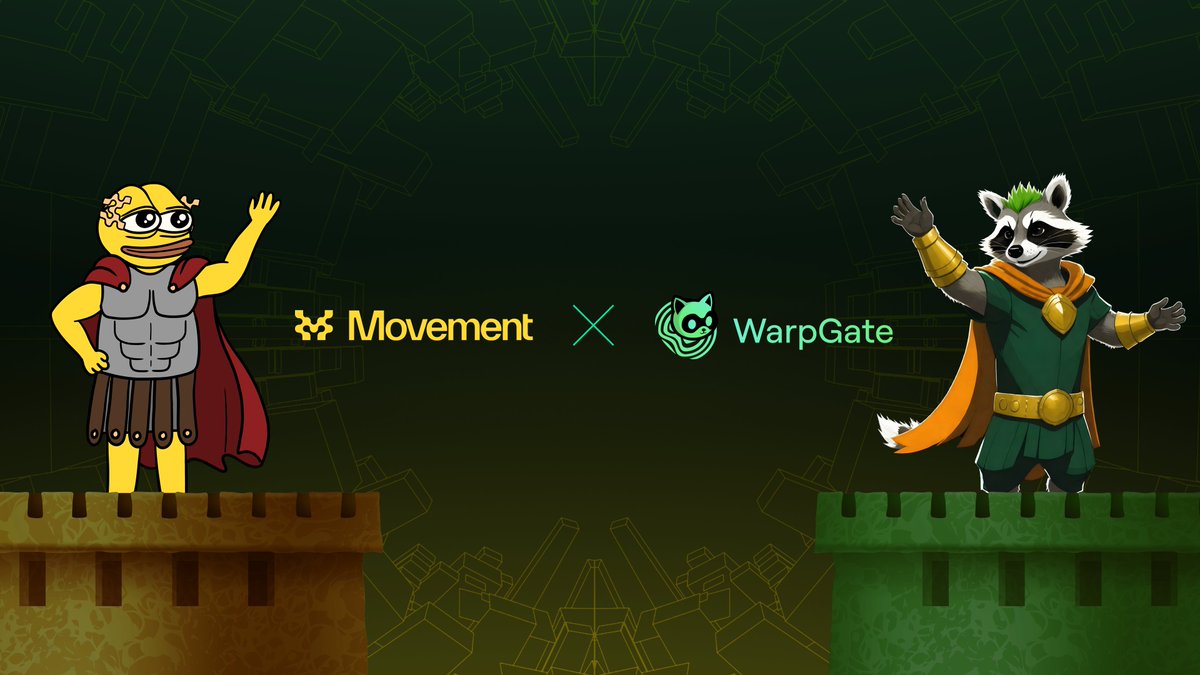 WarpGate is officially expanding to @movementlabsxyz, which will broaden our portfolio within the Move-based chains ecosystem!🚀💛 This is set to enhance our offerings significantly, bringing additional volume, new games, and a diverse range of token choices to everyone. 🦝