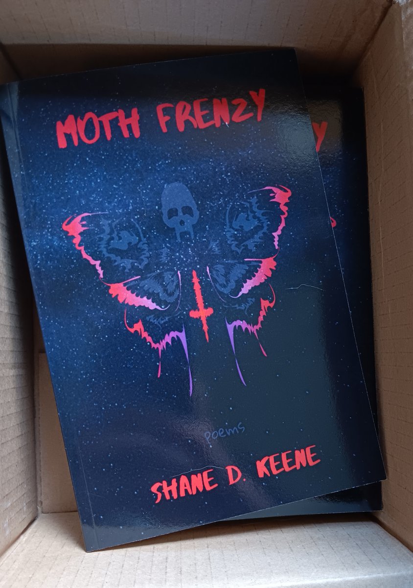 Well, once again here shamelessly peddling my wares to the unwary. I have signed copies of my debut poetry collection, Moth Frenzy, available to US customers for $9.99 (includes shipping). DM if you're interested!